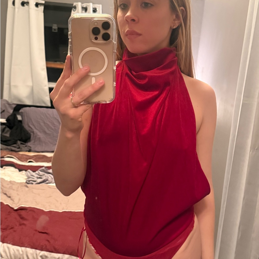 Ronny Kobo Collection Red Bodysuit